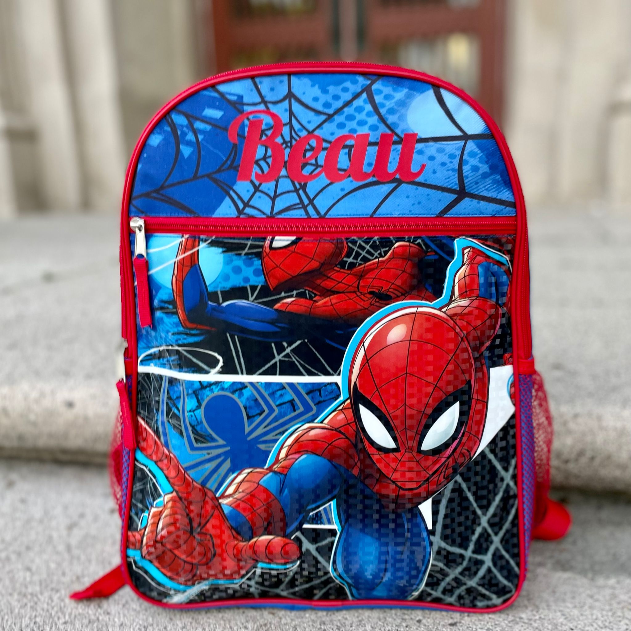 Spiderman 16'' clear pvc school backpack